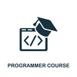 Programmer Course icon. Simple element from online course collection. Creative Programmer Course icon for web design, templates, infographics and more