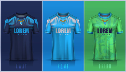 t-shirt sport design template, Soccer jersey mockup for football club. 