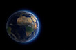 © doomu - Blue Planet Earth Globe View from Space. Elements of this image furnished by NASA. 3d Rendering