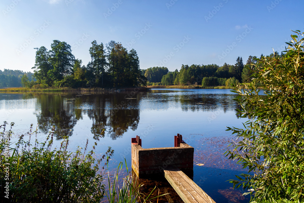 Obraz na płótnie Jezioro Komosa w Puszczy Knyszyńskiej, Podlasie, Polska w salonie