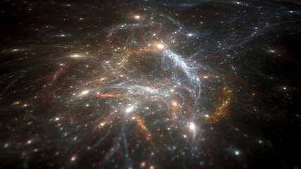 Wall Mural - stars background, deep space illustration