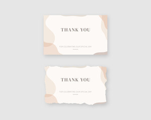 Thank you cards template. Set of modern thank you card. Mockup vector isolated. Template design. Realistic vector illustration.
