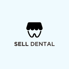 Sticker - abstract dentist logo. shop icon