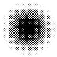 Aufkleber - Halftone vector illustration. Geometric half tone design element