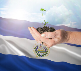 El Salvador growth and new beginning. Green renewable energy and ecology concept