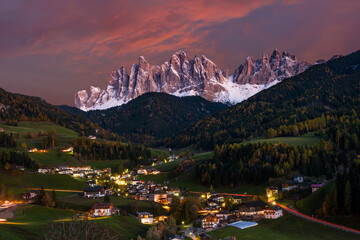 Wall Mural - valley and mountains on autumn landscape