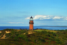 Massachusetts Lighthouses, Gay Head Lighthouse With White Light On.