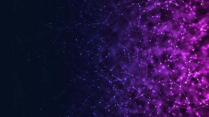 Wall Mural - cyber security concept. computer geometric digital connection structure. business inteligence techno