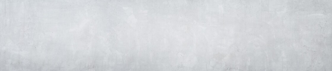 Wall Mural - panorama of a smooth gray concrete or cement wall as wallpaper or texture