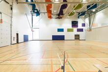 Empty School Gymnasium