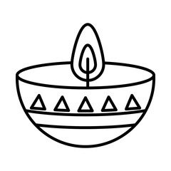 Sticker - candle of day of dead, line style