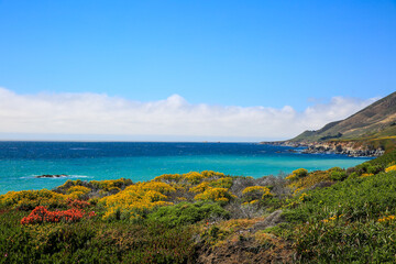 Little Sur River Beach in Summer. , Central Coast California). Big Sur  the 