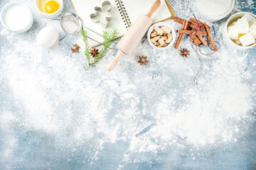 Wall Mural - Christmas baking background