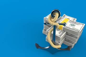 Poster - Anchor on stack of money