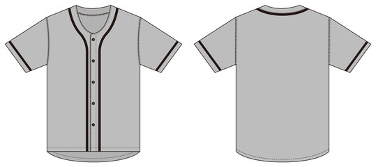 Wall Mural - Jersey shortsleeve shirt (baseball uniform shirt) template vector illustration