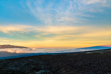 sunset in the mountains