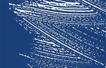 Sticker - Grunge texture. Distress indigo rough trace. Extra