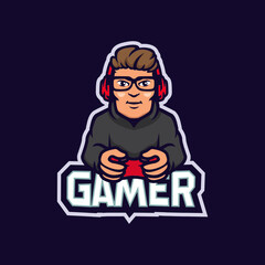 Sticker - Pro gamer e-sport logo design mascot