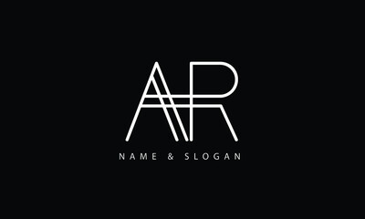 AR, RA, A, R abstract letters logo monogram