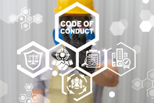 Code Of Conduct Industrial Ethics Concept.