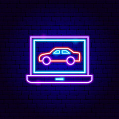 Poster - Computer Car Diagnostics Neon Sign