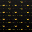 © Rizky - Seamless gold pattern crown design on black background