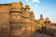 Elephant Gate (Hathiya Paur), Man Singh Palace, Gwalior Fort, Gwalior, Madhya Pradesh, India
