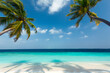 © robertharding - Tropical beach and palm trees, The Maldives, Indian Ocean