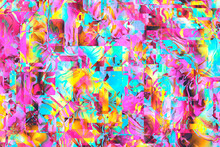 Vibrant, Digital Pixel Glitch Background/texture/mosaic/collage