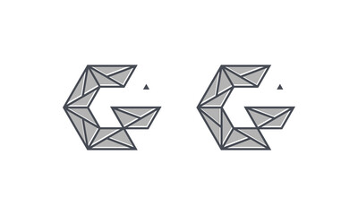 Sticker - Letter G geometry logo design vector