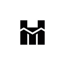 M H Mh Hm Initial Building Logo Design Vector Symbol Graphic Idea Creative
