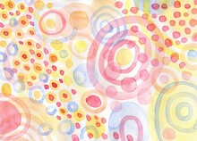 Yellow Pink And Blue Abstract Artwork
