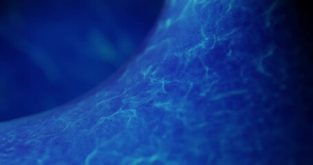 Wall Mural - abstract blue swirling background. fluid motion and turbulent simulation effect. 3d render, 4k loop