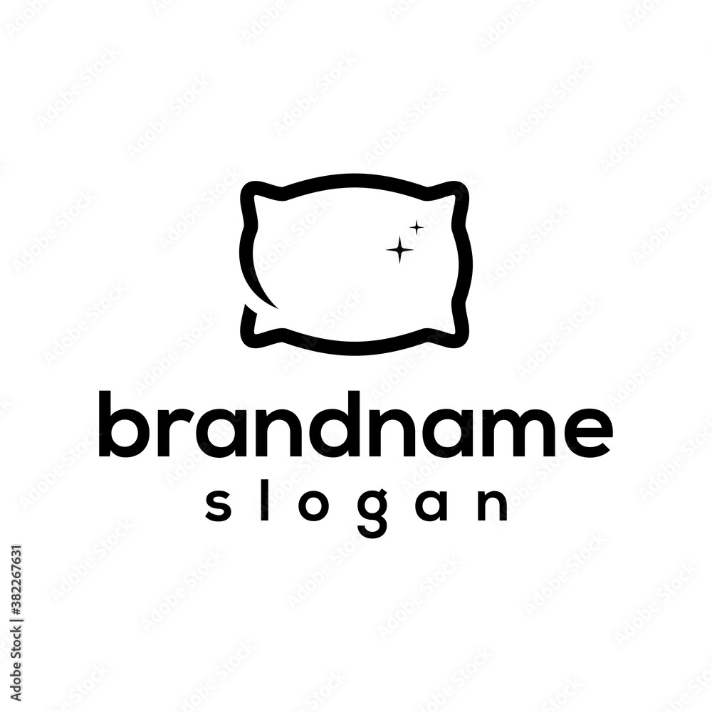 Simple pillow logo design vector Stock Vector | Adobe Stock