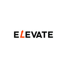 Wall Mural - elevate text logo icon vector illustration design isolated white background