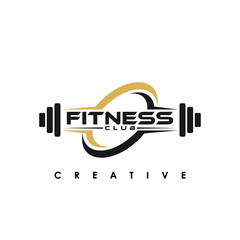 Fitness Gym logo design vector