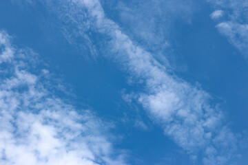 Wall Mural - blue sky background with tiny clouds