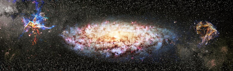 Wall Mural - high quality space background. explosion supernova. bright star nebula. distant galaxy. abstract ima