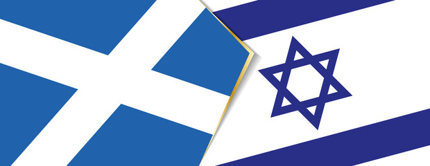 Scotland and Israel flags, two vector flags.