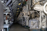 Fototapeta Mapy - view of inside of french military submarine