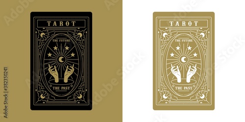 Fotomural Tarot Card Minimalist Vector Illustration