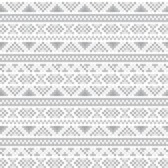 Black and White Christmas Fair Isle Seamless Pattern Background