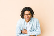 © Asier - Young african american rasta man laughing and having fun.