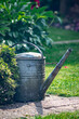 Watering can in garden