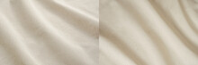 Coarse Calico, Canvas Beige Cloth Texture Background, Calico Textile, Wavy Fabric, 