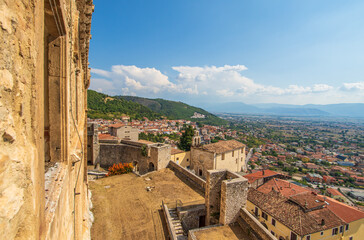 Wall Mural - Celano, Italy - a picturesque villages of the Apennine Mountains, Celano is topped by the wonderful Piccolomini Castle, dated 14th century. Here is a glimpse of Celano seen from the castle