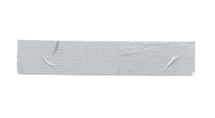 Wall Mural - Silver grey repair duct tape piece isolated on white background