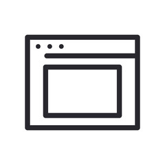 website page line style icon vector design