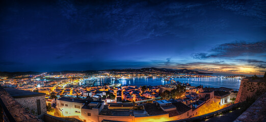 Wall Mural - General view of Ibiza town