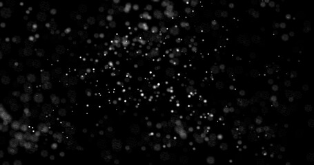 Wall Mural - 3d illustration realistic natural soft blurred white snow with bokeh create from particle on isolate